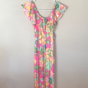 Lilly Pulitzer off the shoulder maxi dress